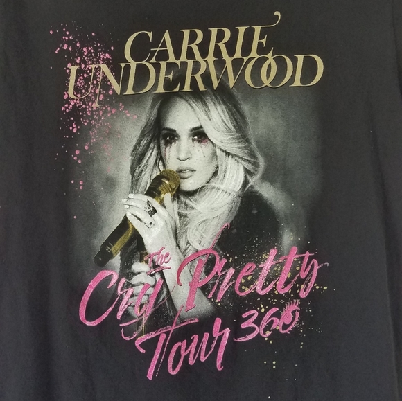 Carrie Underwood "Cry Pretty" Itinerary Tour T-Shirt - Picture 2 of 4